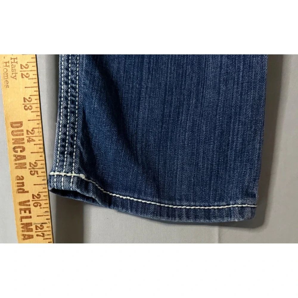 BKE Culture Pettera Jeans Womens 28 Blue Contrast Stitch BKC1009 Y2K